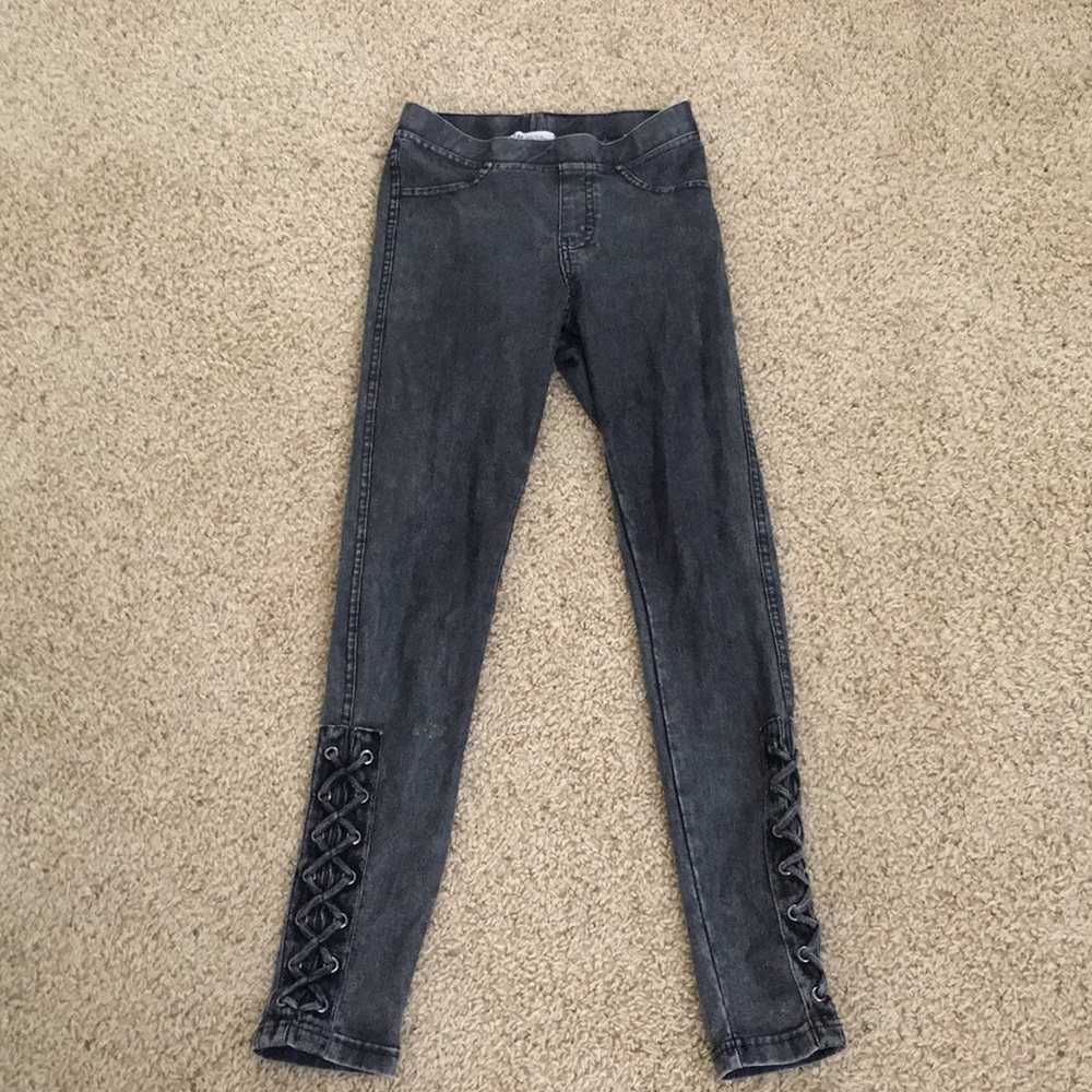 Black jeggings- jeans/leggings